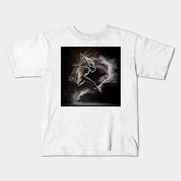 Dancing Woman Cuatro Kids T-Shirt by www.TheAiCollective.art